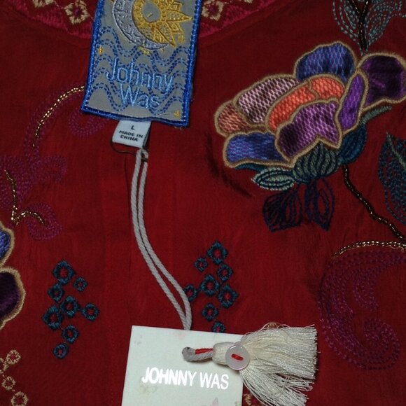 NWT Johnny Was "L" Applique Marcia Blouse, Bohemian Chic, TrendingStyle, Couture - Picture 5 of 6